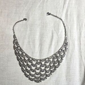 Silver Tone Necklace Fantasy Jewelry  Party Classic  Fancy